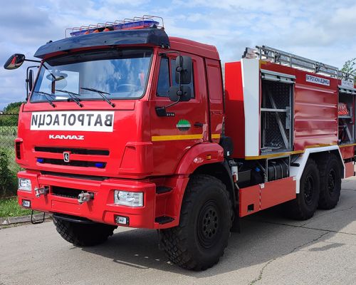 Fire truck VPS 6000-600-250 on the chassis Kamaz-43118-A5 (6x6). One vehicle delivered to Elektroprivreda Republika Srpska. Date of delivery 09.05.2024.